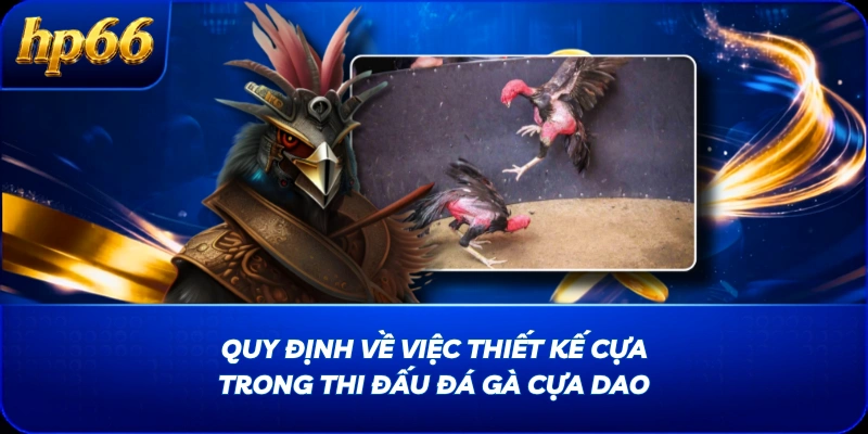 Quy định về việc thiết kế cựa trong thi đấu đá gà cựa dao